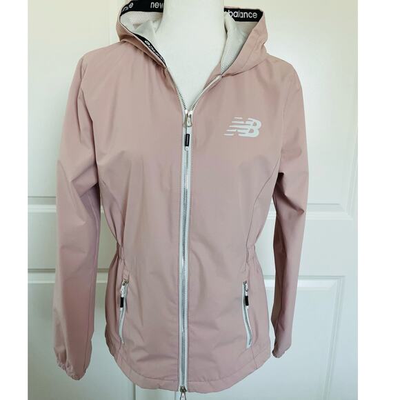 NEW BALANCE PINK HOODED JACKET SIZE MEDIUM - Picture 1 of 6